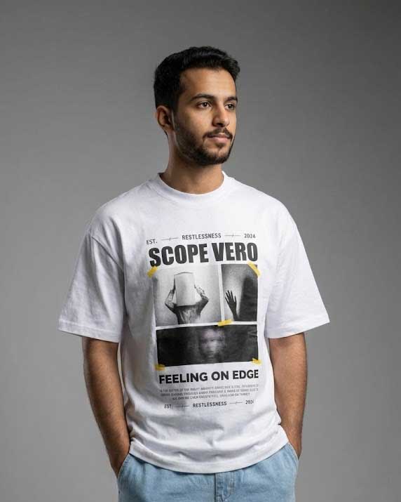 سكوب فيور تيشيرت ابيض